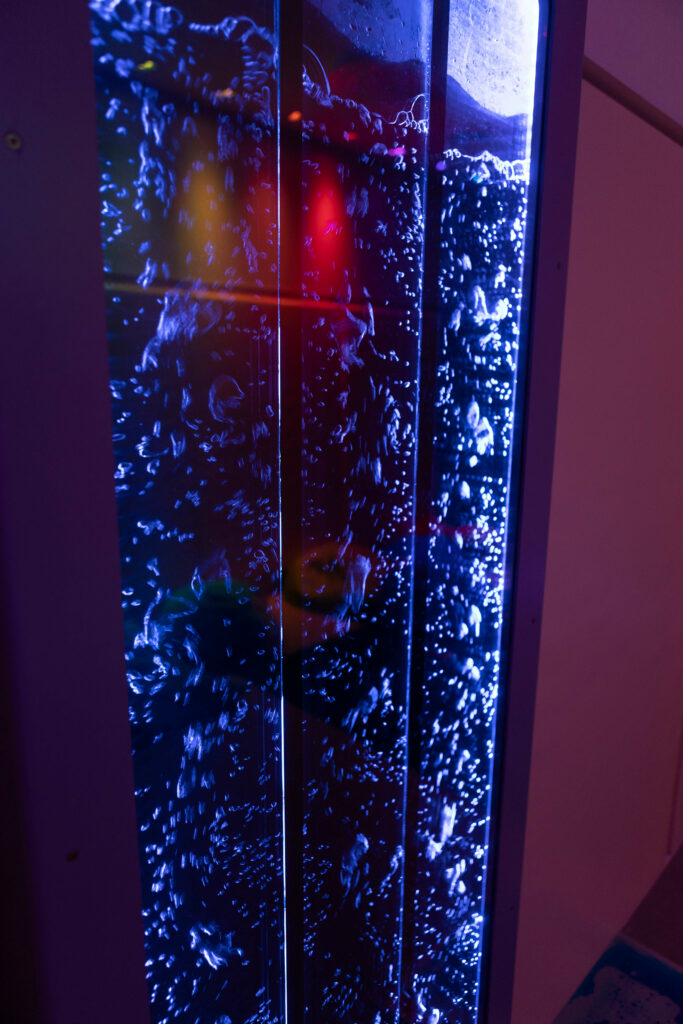 Picture of a lava lamp in the sensory room at SBSR